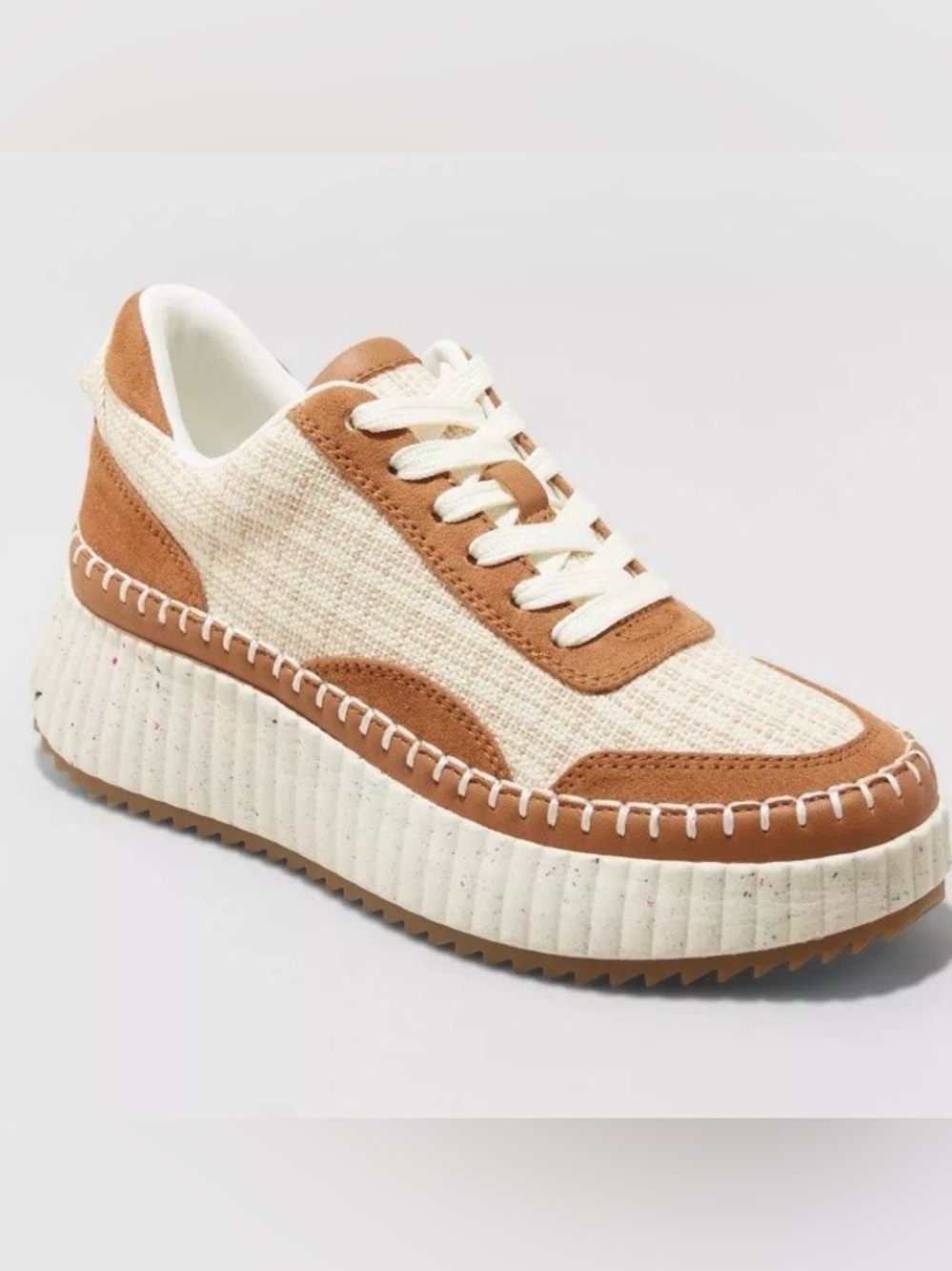 Universal Thread Cream and Tan Platform Sneaker
